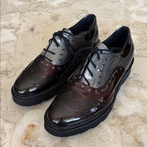 Florentia Pelle Firenze Patent Leather Wingtip Brogues - Picture 2 of 15